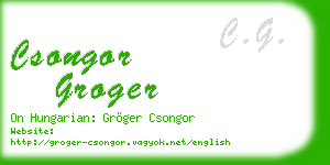 csongor groger business card
